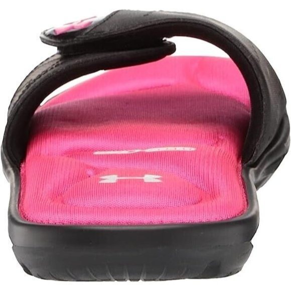Under Armour Girls Ignite IX Slide Sandal Black/Pink/White 3Y US Little Kid New - Picture 2 of 9
